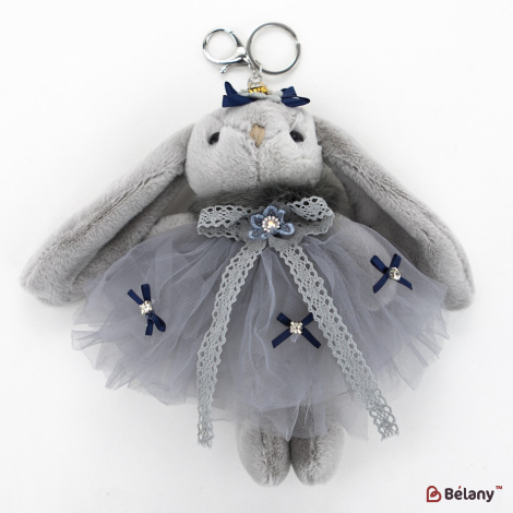 Брелок "Bunny long ears" серый