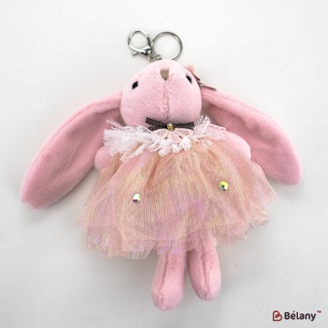 Брелок "Bunny bow and skirt" розовый