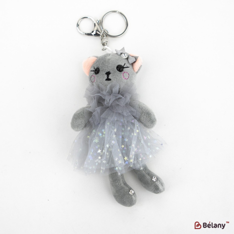 Брелок "Sweet kitty" серый