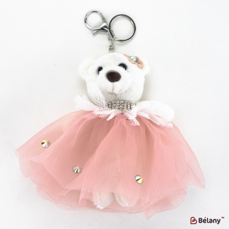 Брелок "Miss bear" белый