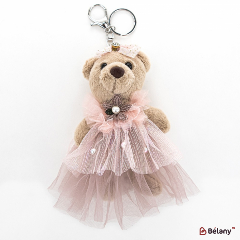 Брелок "Bear in skirt" бежевый
