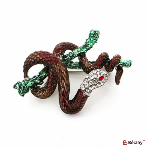 Брошь "Brown snake"