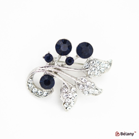Брошь "Branch with blue stones"