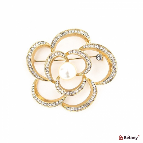 Брошь "Gold and pearl"