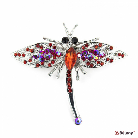 Брошь "Red dragonfly"