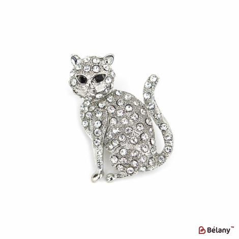 Брошь "Silver cat"