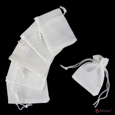 Мешочки из мешковины "White" 7х8.5 Half