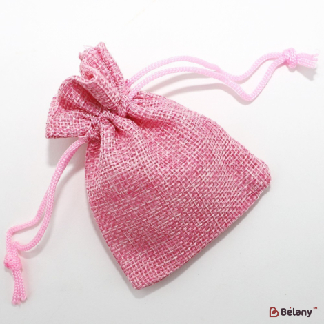 Мешочки из мешковины "Pink" 7х8.5 Half