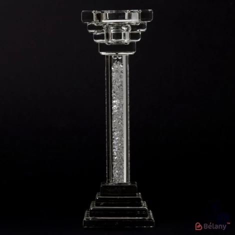 Свічник скляний "Brilliant Column" S - Фото