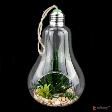 Подвесная стеклянная колбочка "Лампочка" L #1