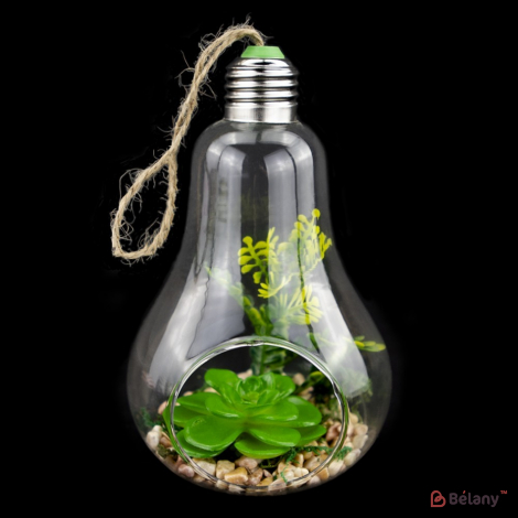 Подвесная стеклянная колбочка "Лампочка" L #6