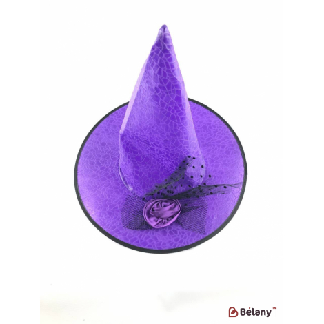 Колпак ведьмы сиреневый с розой