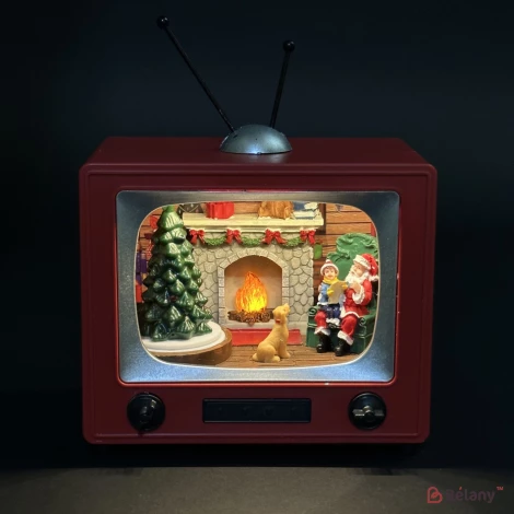 Новогодняя инсталляция с LED подсветкой и музыкой "Old TV"