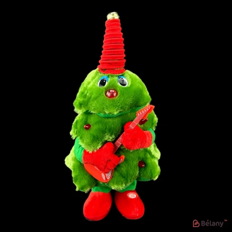 Новогодняя танцующая статуетка с LED подсветкой и музыкой "Christmas frog"