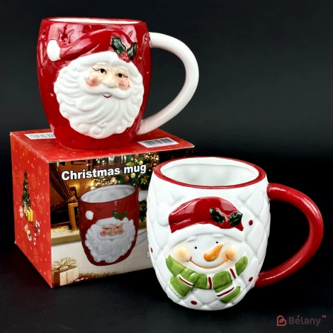 Керамічна чашка "Santa white" набір із 2 шт.