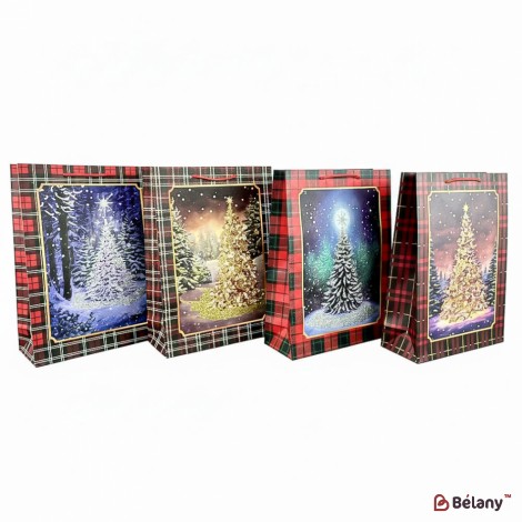 Новогодний пакет "Christmas window" L Микс