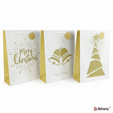 Новогодний пакет "White Christmas" L Микс