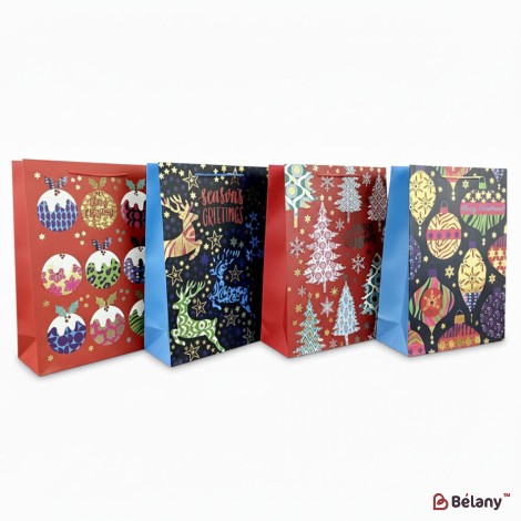 Новогодний пакет "Painting" L Микс