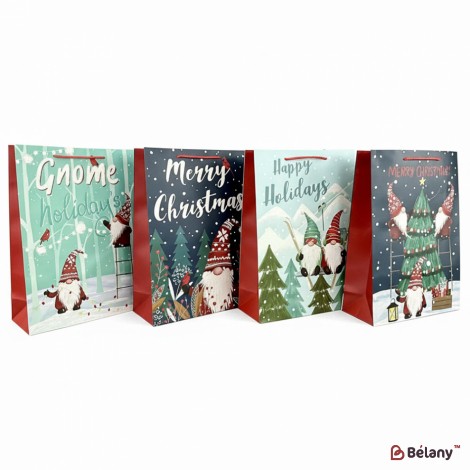 Новогодний пакет "Christmas blue" L Микс