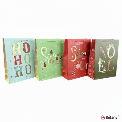 Новогодний пакет "HO HO HO" L Микс