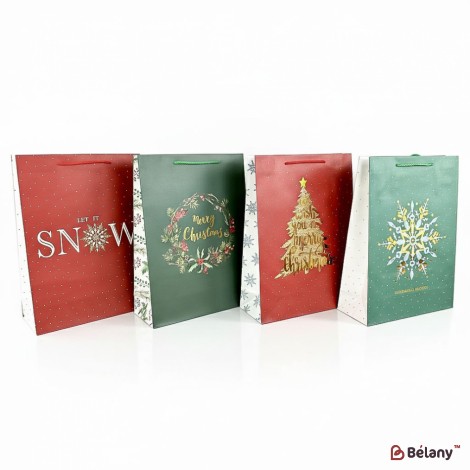 Новогодний пакет "Green and red" L Микс