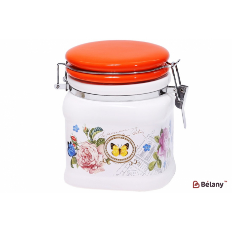 Банка керамічна на металевій затяжці "Summer style" 400 мл