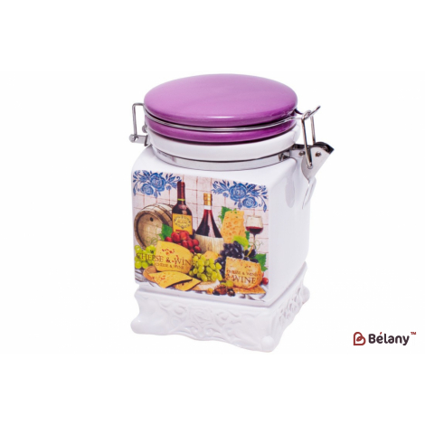 Банка керамічна на металевій затяжці "Summer style" 840 мл