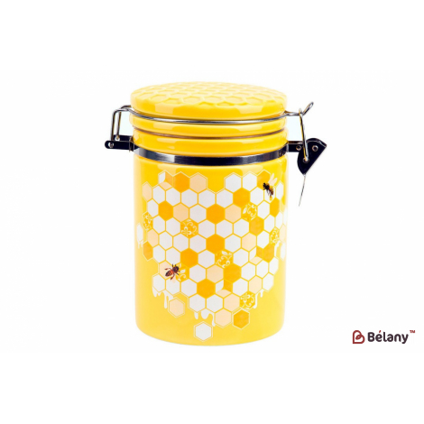 Банка керамічна на металевій затяжці "Honey collection" 650 мл