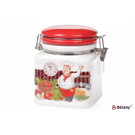 Банка керамічна на металевій затяжці "Summer style" 840 мл