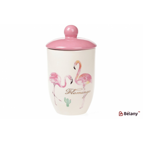 Банка керамическая  "Pink Flamingo" 800 мл