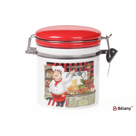 Банка керамічна з металевою затяжкою "Summer style" 450 мл