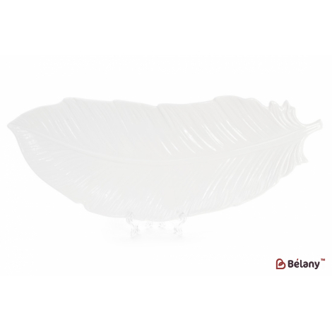 Сервировочное блюдо 40 см "Feather" белое