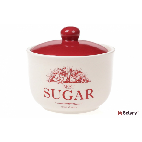 Керамическая сахарница с крышкой  "English rosehip"