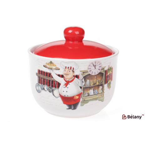 Керамическая сахарница с крышкой  "Happy Cook"