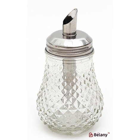 Скляна цукорниця з металевим дозатором "Classic"
