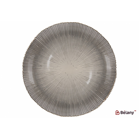 Стеклянная тарелка "Magnat Grey" D33