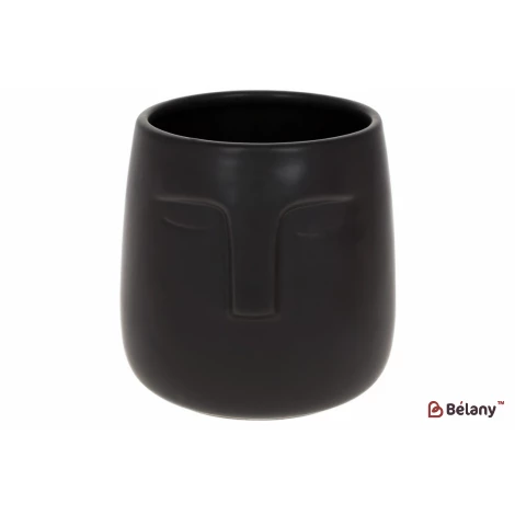 Керамическая ваза "Wise face" black