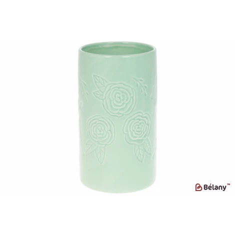 Керамическая ваза "Potentilla light green" 10.5*10.5*18.5см