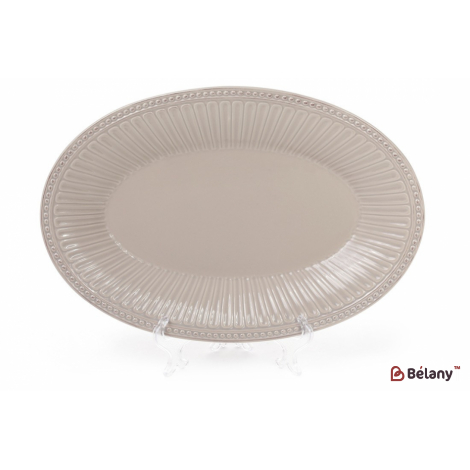 Керамическое блюдо, 33.8 см "Demure beige", бежевое