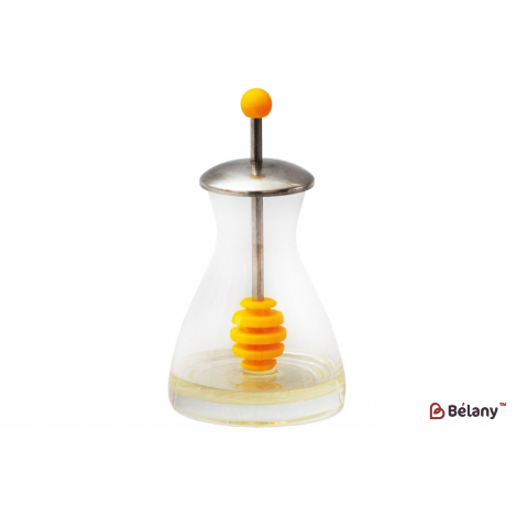 Скляна медівниця 250 мл Honey з ложкою в комплекті