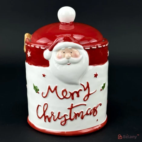 Конфетница "Santa here" белая