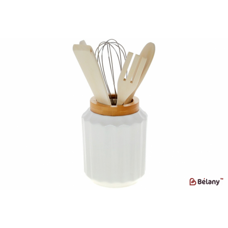 Керамическая подставка в наборе с кухонными принадлежностями 11 см "Nouvelle "