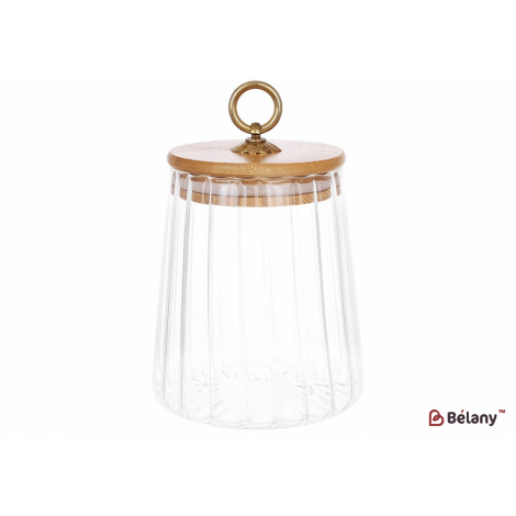 Стеклянная банка с бамбуковой крышкой "Manner " 650 мл