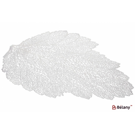 Салфетка для сервировки (плейсмат) 47 см "Silver leaf" серебро