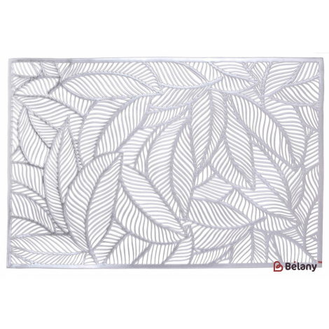 Салфетка для сервировки (плейсмат) прямоугольная 30 см "Naomi" серебро