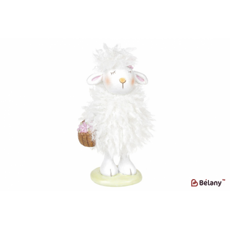 Пасхальная фигура (декор) 16,5 см "Laskushka", белый