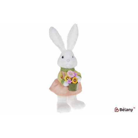Пасхальная фигура крольчиха (декор) 46 см " Mrs.Bunny" белый