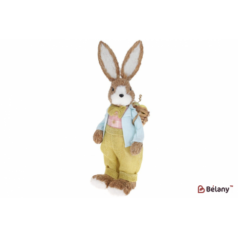 Пасхальная фигура заяц с корзиной (декор) 52 см " Mr.Bunny" голубой