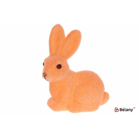 Пасхальная фигурка кролик (декор) 10 см " Daisy" оранжевый