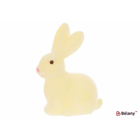 Пасхальная фигурка кролик (декор) 10*15 см "Bella" пастельный желтый